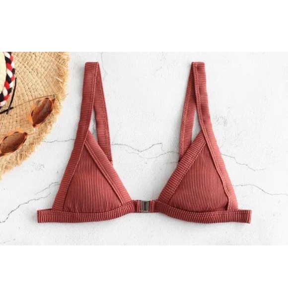 Zaful Other - Zaful ribbed front closure bikini top